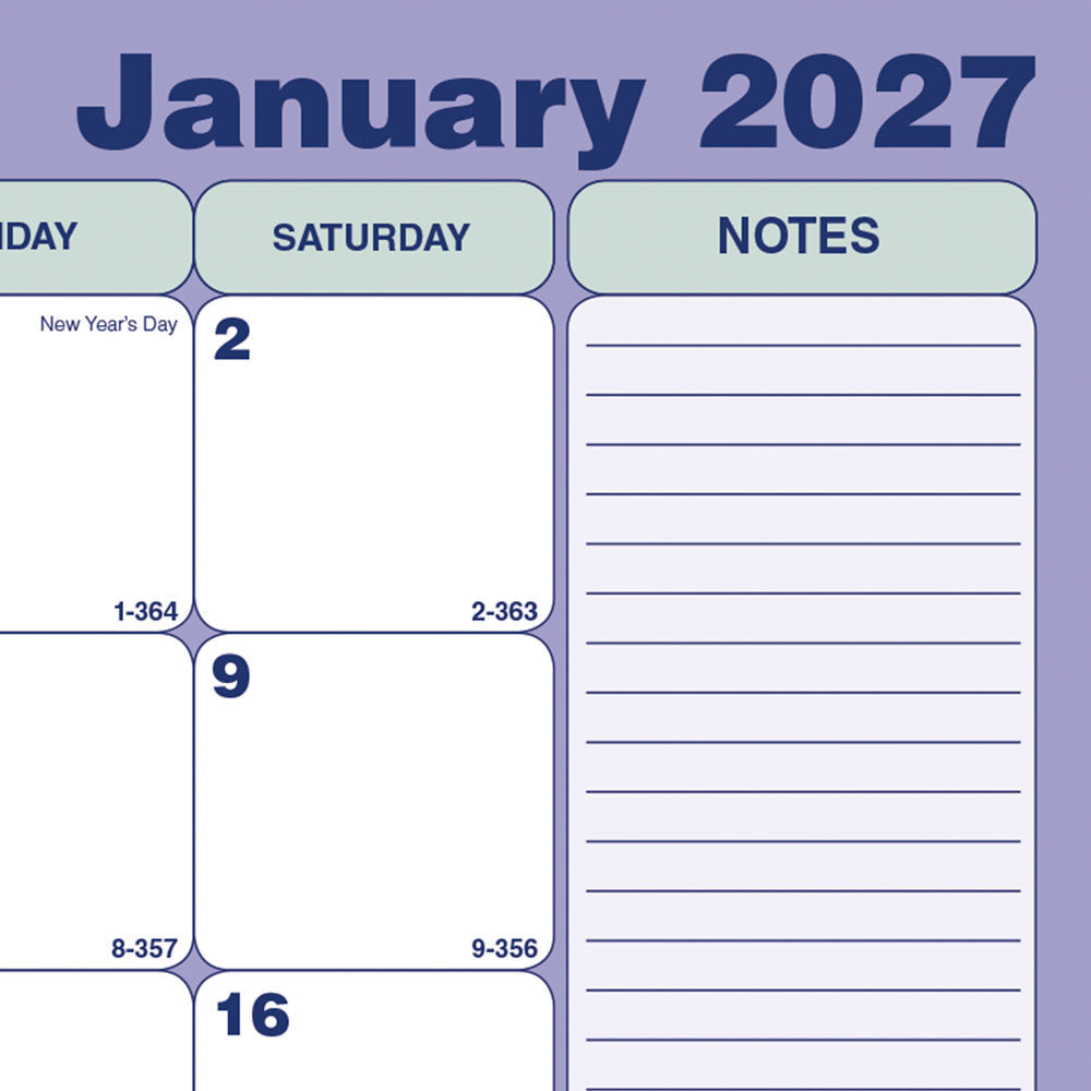 Monthly Desk Pad Calendar, 2027 C181721-27 Brownline