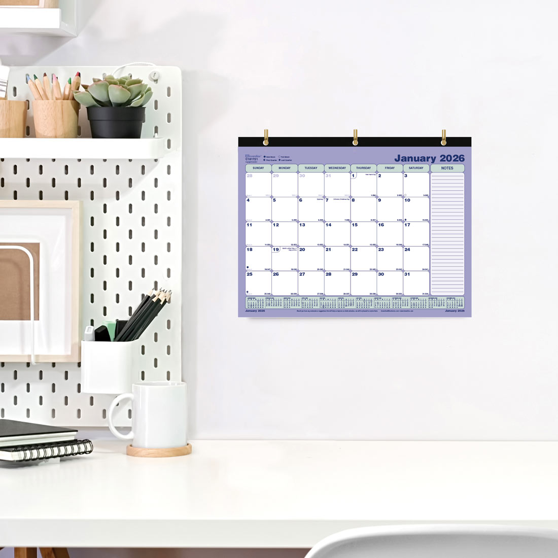 Brownline Monthly Desk Pad Calendar, 2026 C181721-26