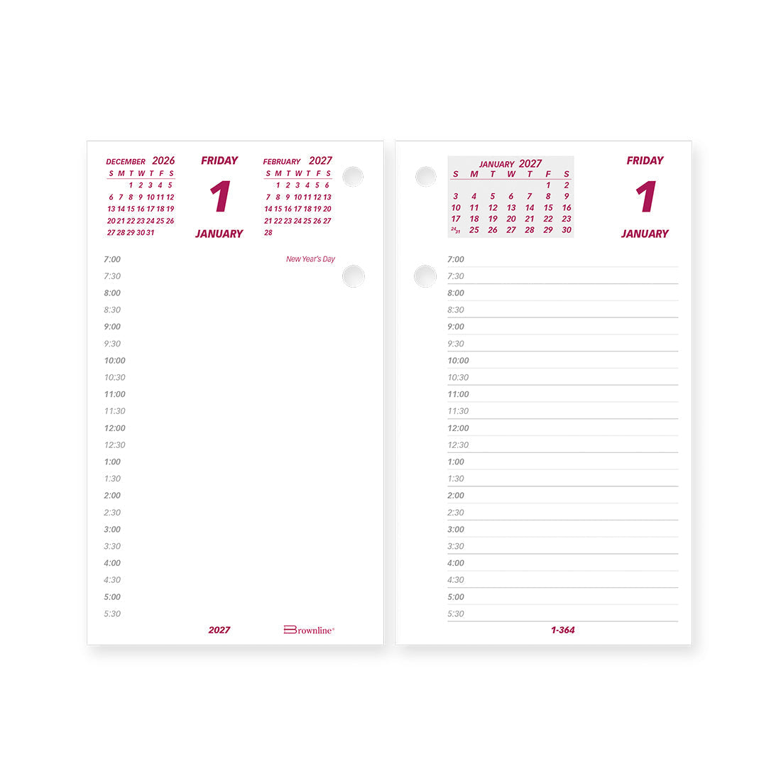 Daily Refill, 2027 C2R-27 Brownline
