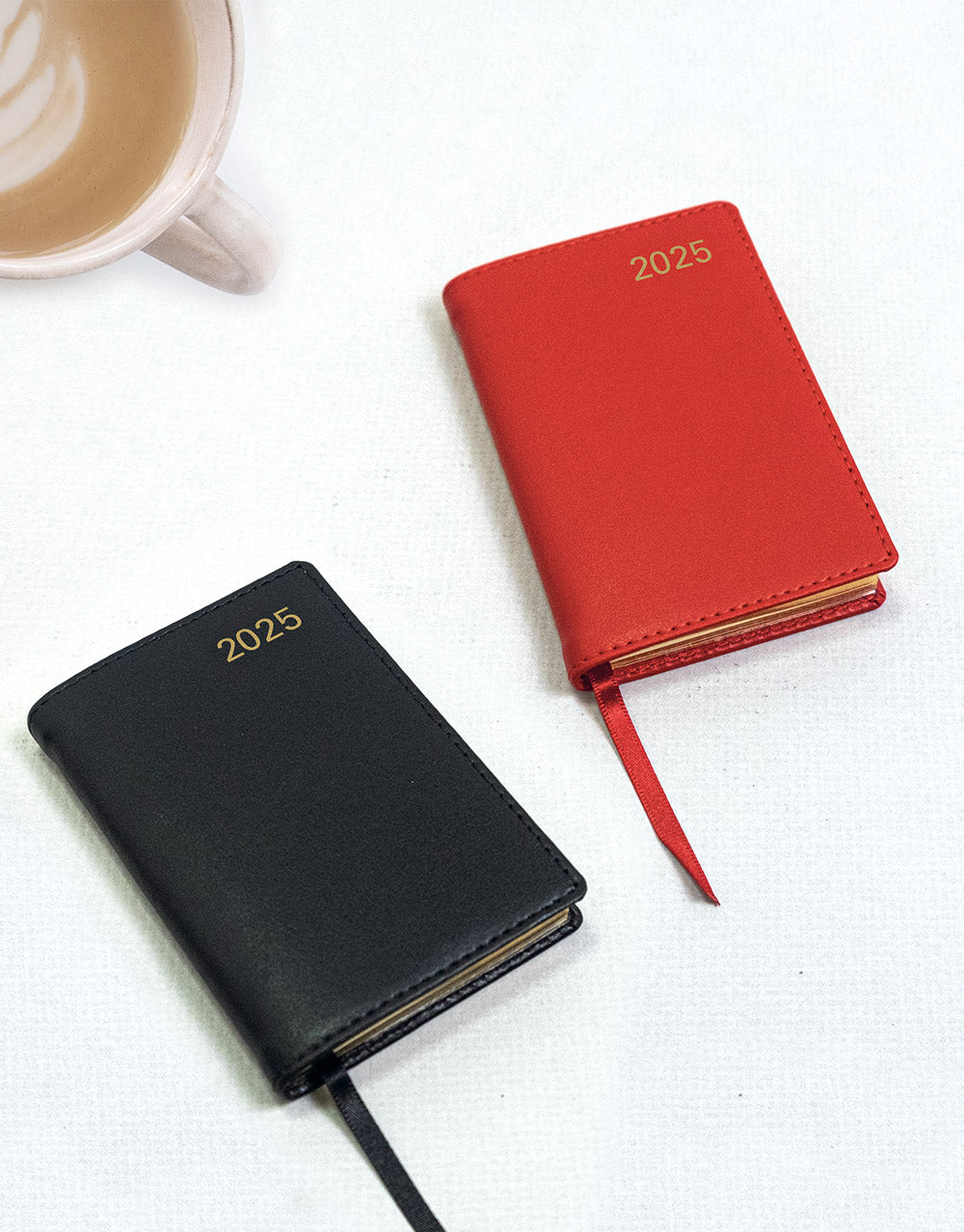 Belgravia Mini Pocket Week to View Leather Diary with Planners 2025 - English 25-C33EBK#color_black