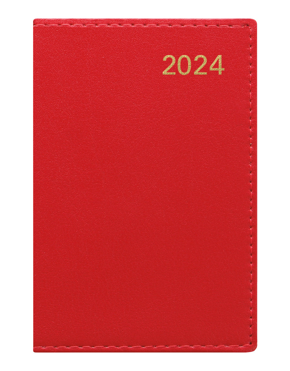 Belgravia Mini Pocket Week to View Leather Diary with Planners 2024 - English#color_red