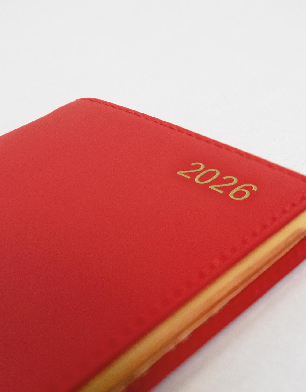 Letts of London Belgravia Slim Landscape Week to View Leather Diary with Appointments and Planners 2026 Red 26-C33SRD #color_red