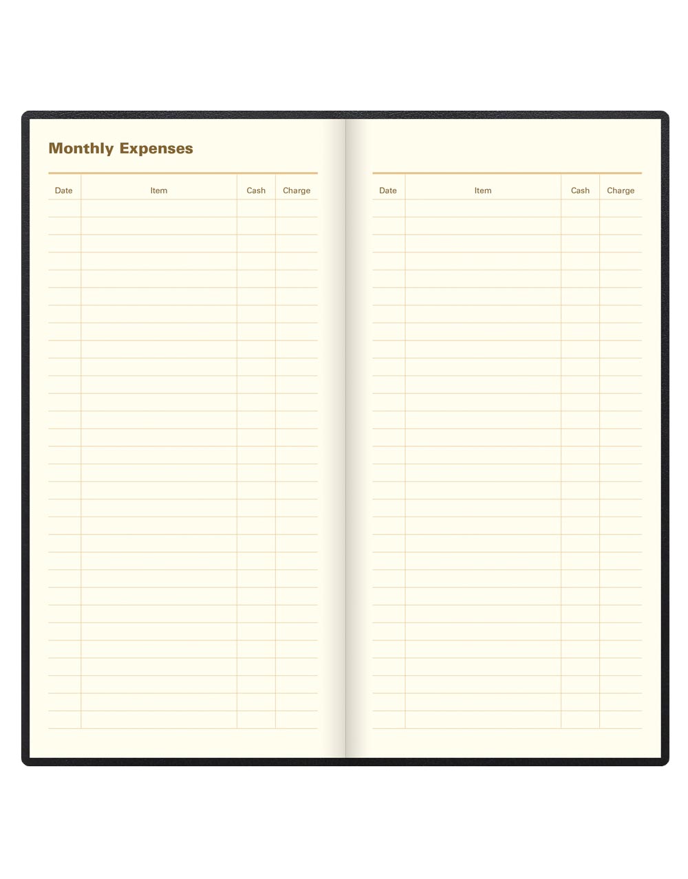 Letts of London Belgravia Slim Week to View Leather Diary with Planners 2026 - English Black 26-C33SUBK #color_black