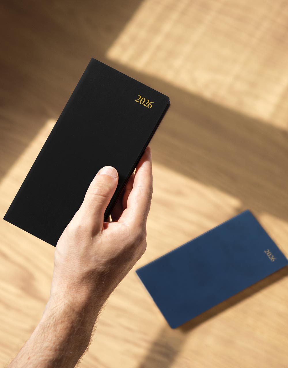 Letts of London Signature Slim Week to View Leather Diary with Planners 2026 - English Black 26-C38SUBK #color_black