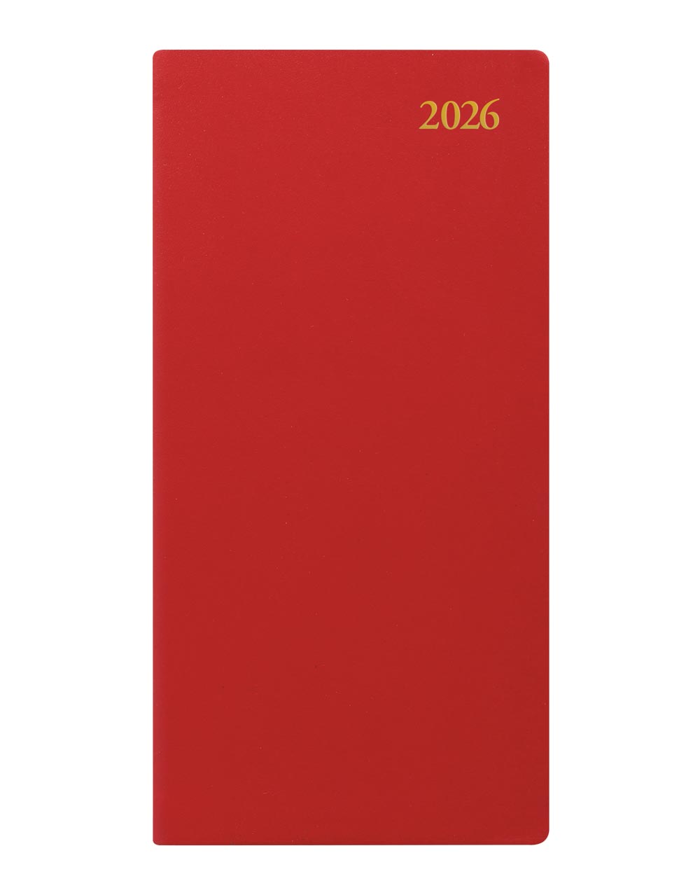 Letts of London Signature Slim Week to View Leather Diary with Planners 2026 - English Red 26-C38SUBY #color_red