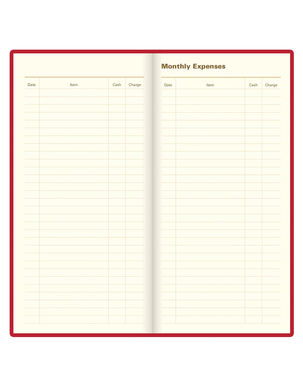 Letts of London Signature Slim Week to View Leather Diary with Planners 2026 - English Red 26-C38SUBY #color_red