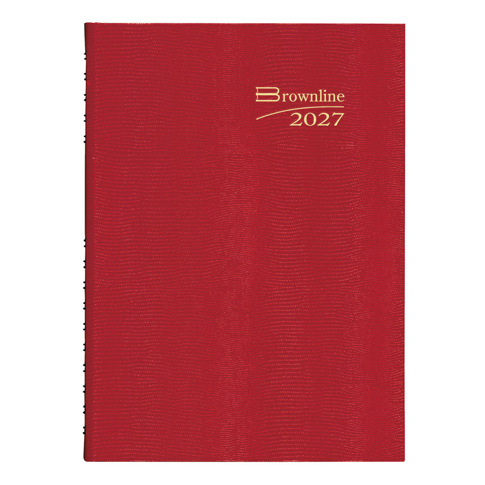 Brownline CoilPro™ Daily Untimed Planner, 2027, Bright Red C550C.RED-27