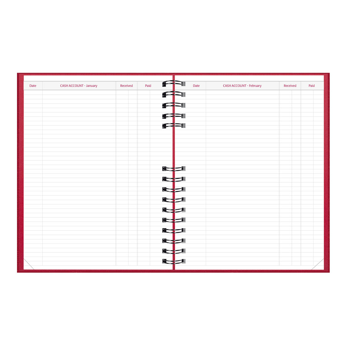 Brownline CoilPro™ Daily Planner, Untimed, Red, 2026 C550C.RED-26