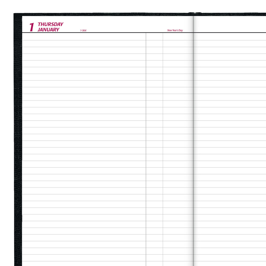 Brownline Daily Planner, Untimed, 2026 C551.BLK-26, C551.RED-26 #color_black