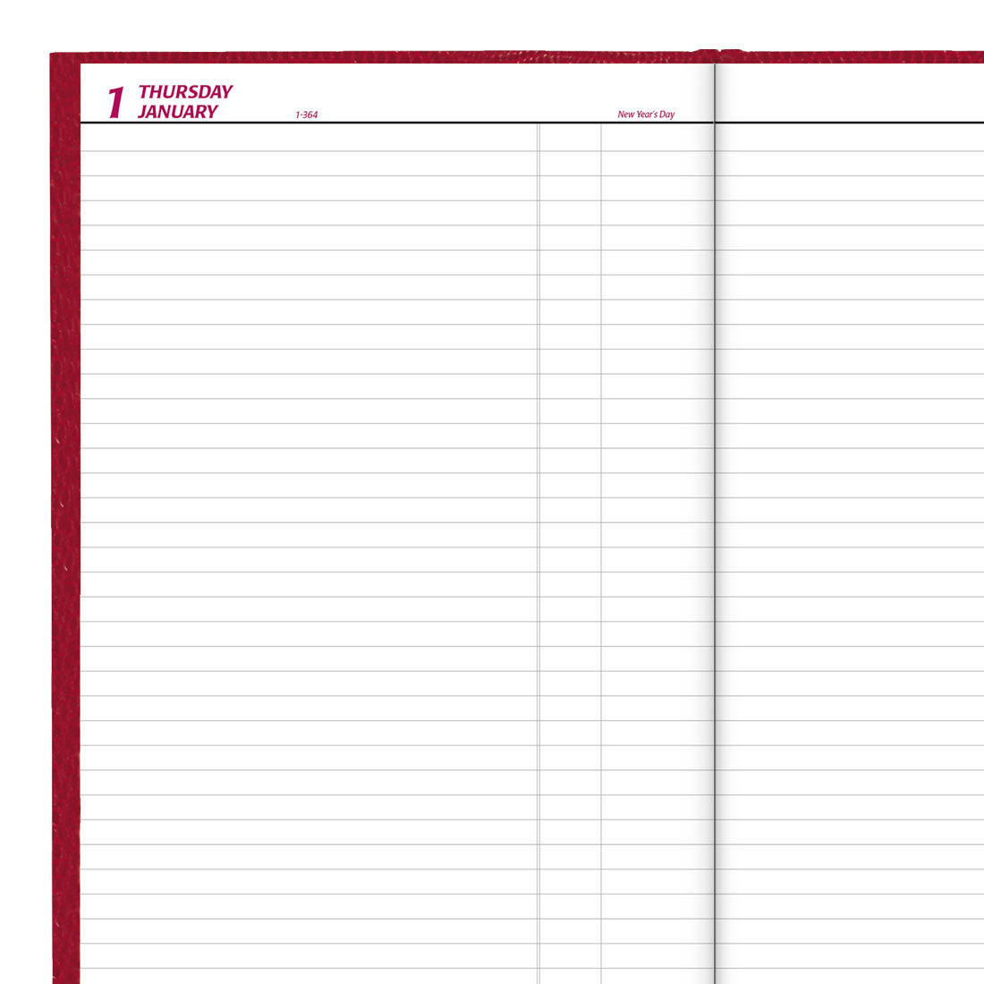 Brownline Daily Planner, Untimed, 2026 C551.BLK-26, C551.RED-26 #color_red