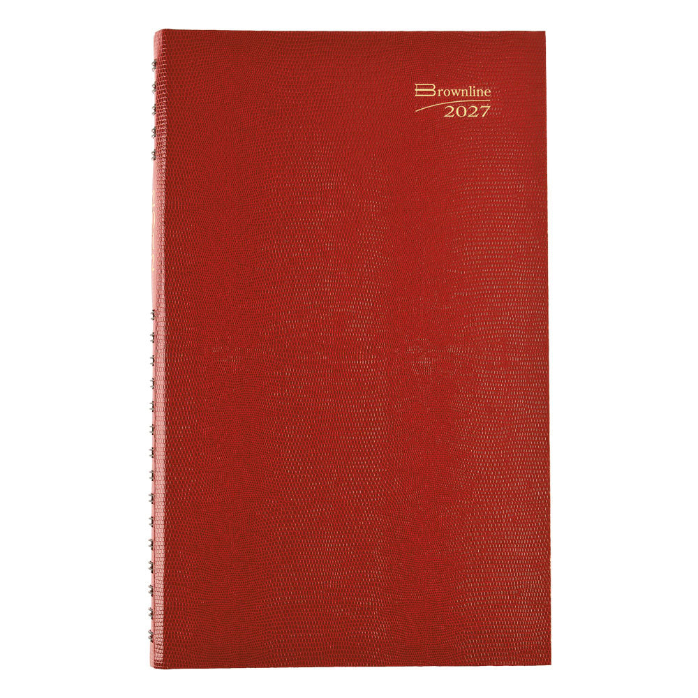 Brownline CoilPro™ Daily Untimed Planner, 2027, Bright Red C551C.RED-27