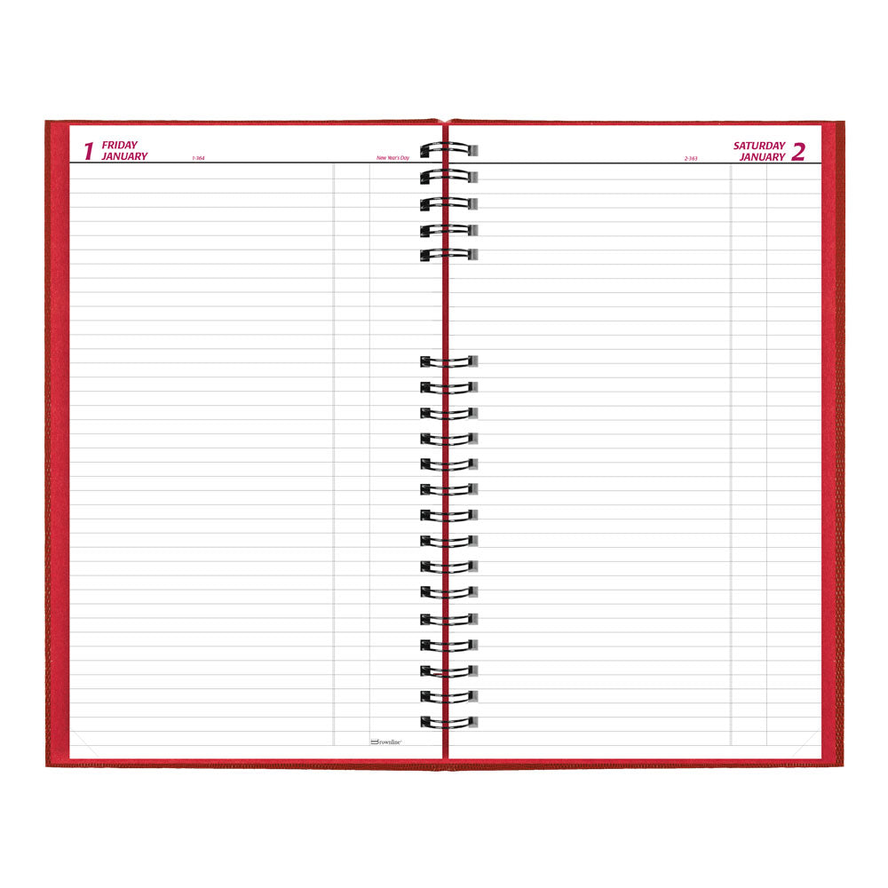 Brownline CoilPro™ Daily Untimed Planner, 2027, Bright Red C551C.RED-27