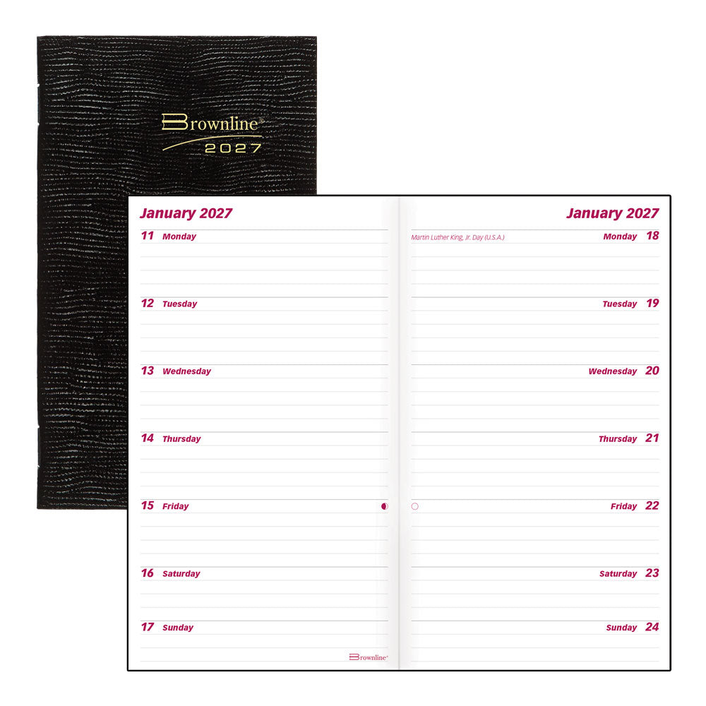 Essential Two-Week Planner, 2027, Black C5626.81Z-27 Brownline