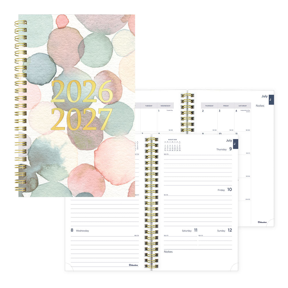 Academic Weekly Planner, Splash, 2026 - 2027 CA114PI.01-27 #color_raindrops