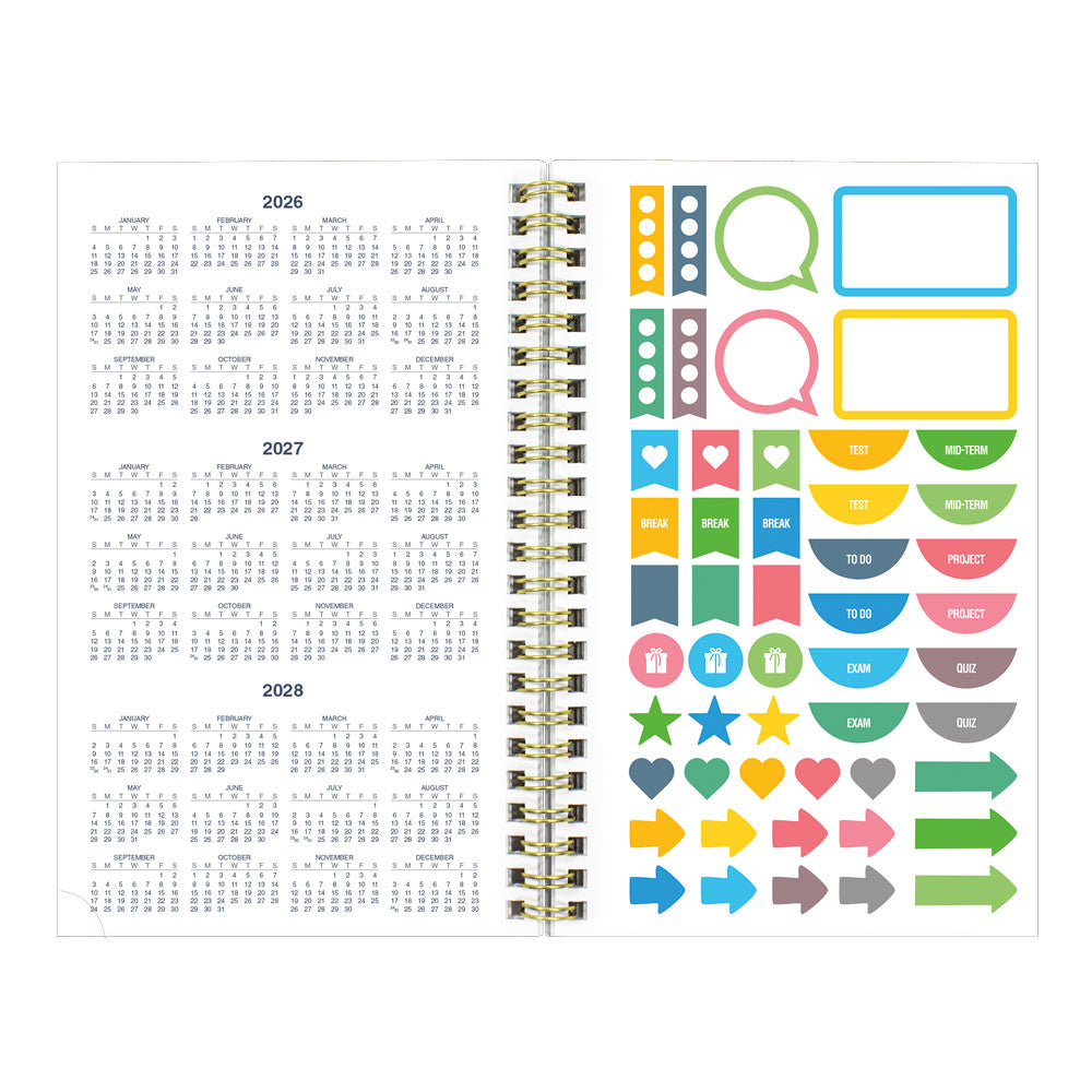 Academic Weekly Planner, Splash, 2026 - 2027 CA114PI.01-27 #color_raindrops
