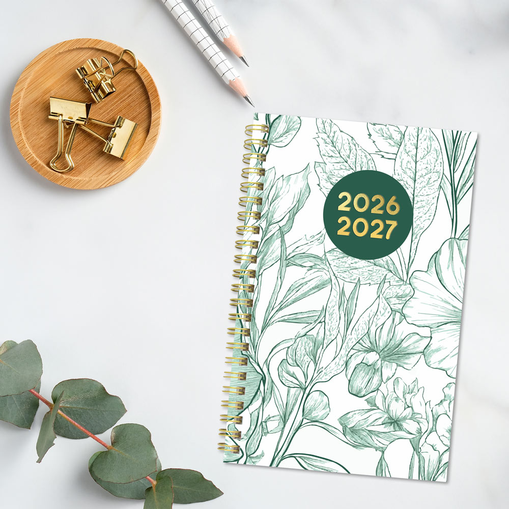Academic Weekly Planner, Floral, 2026 - 2027 CA114PM.02-27 #color_floral-green