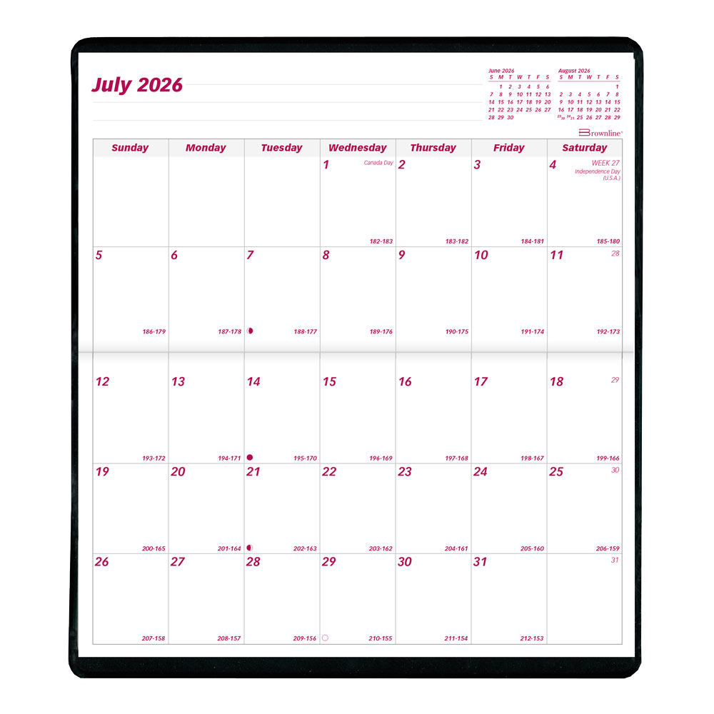 18-Month Pocket Planner, Assorted Colors, 2026-2027 - English CA12.AST-27