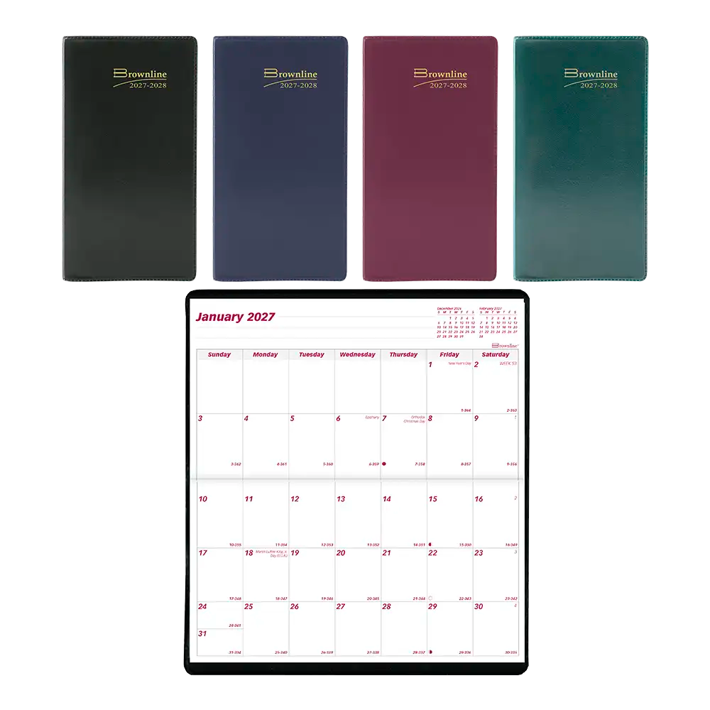 Monthly Two-Year Pocket Planner, Assorted Colors, 2027-2028 - (CA24.AST-27)