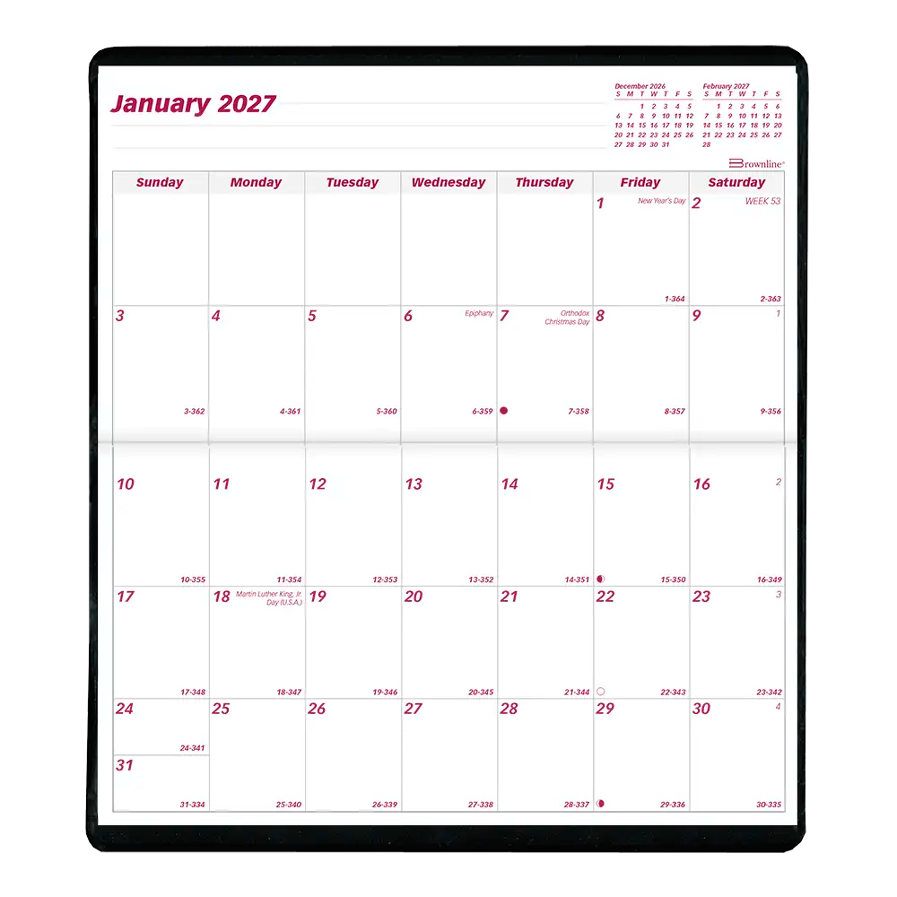 Monthly Two-Year Pocket Planner, Assorted Colors, 2027-2028 - (CA24.AST-27)