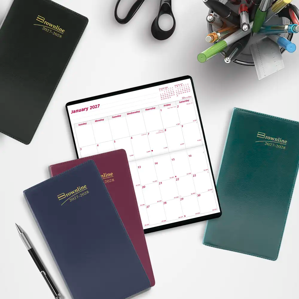 Monthly Two-Year Pocket Planner, Assorted Colors, 2027-2028 - (CA24.AST-27)