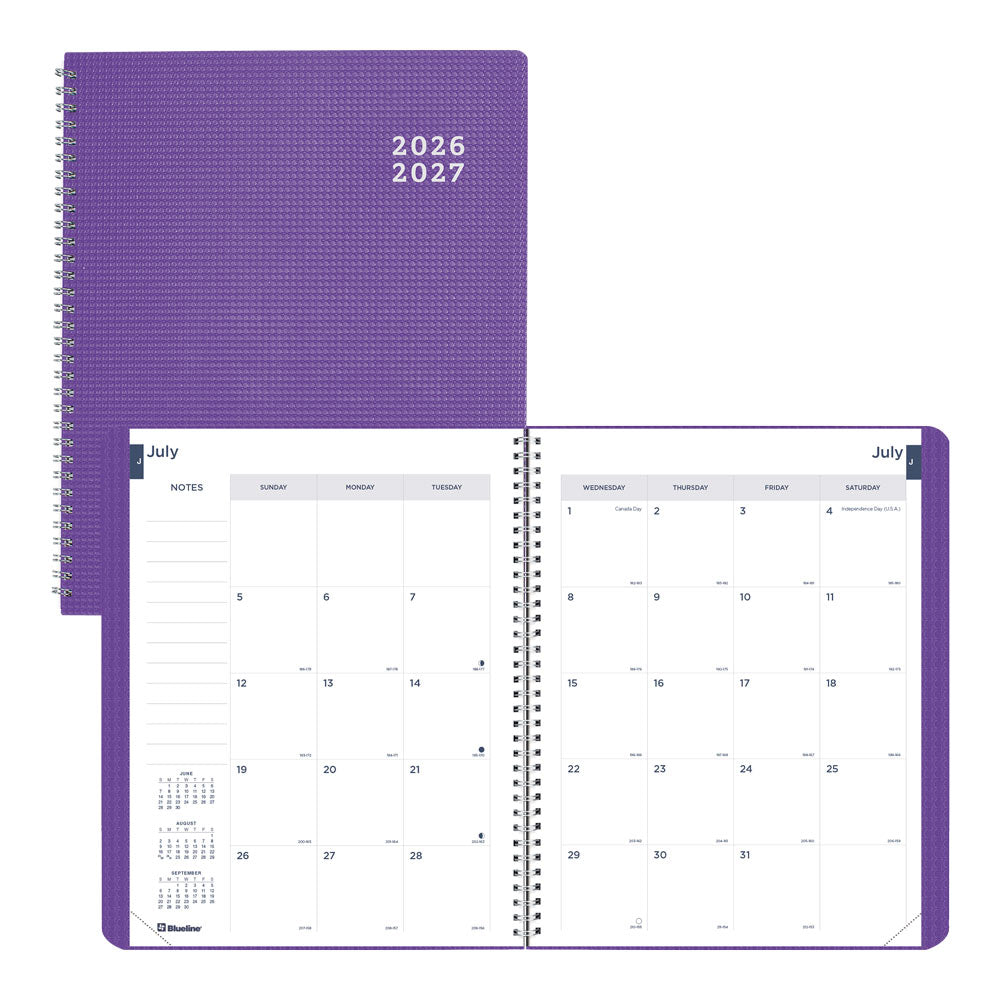 Academic Monthly Planner, DuraFlex, 2026 - 2027, English CA701V.PUR-27 #color_purple