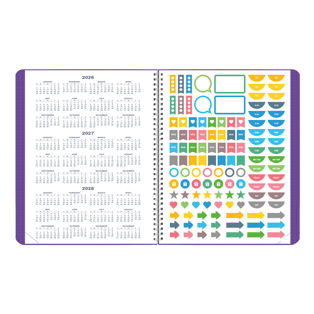 Academic Monthly Planner, DuraFlex, 2026 - 2027, English CA701V.PUR-27 #color_purple