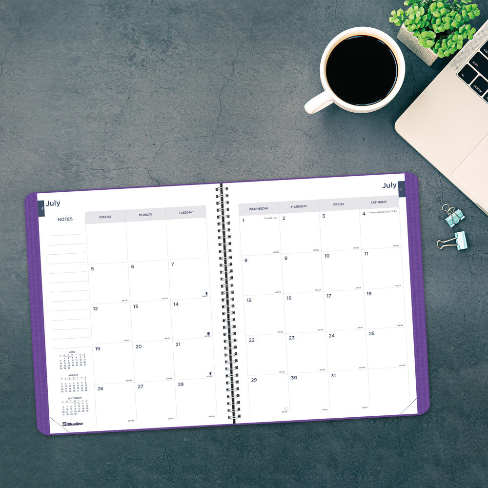 Academic Monthly Planner, DuraFlex, 2026 - 2027, English CA701V.PUR-27 #color_purple