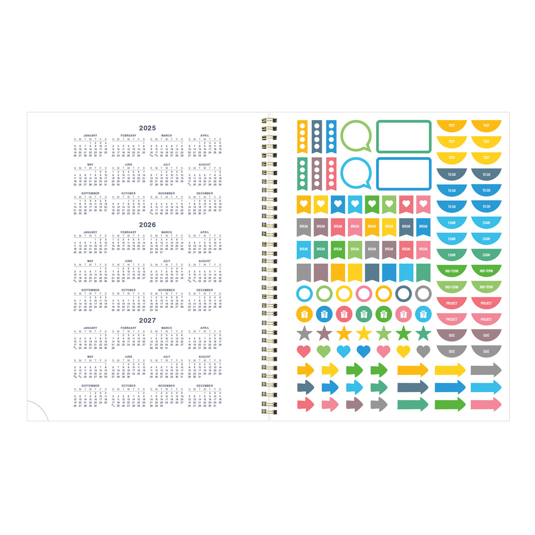 Academic Monthly Planner, Under the Sea, 2025-2026, Blueline CA714PH-26 #color_starfish
