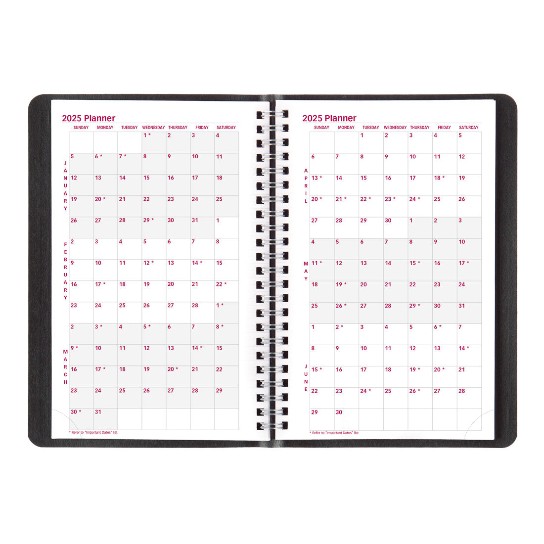 Essential Weekly Planner 2025, English, Black, CB100.BLK