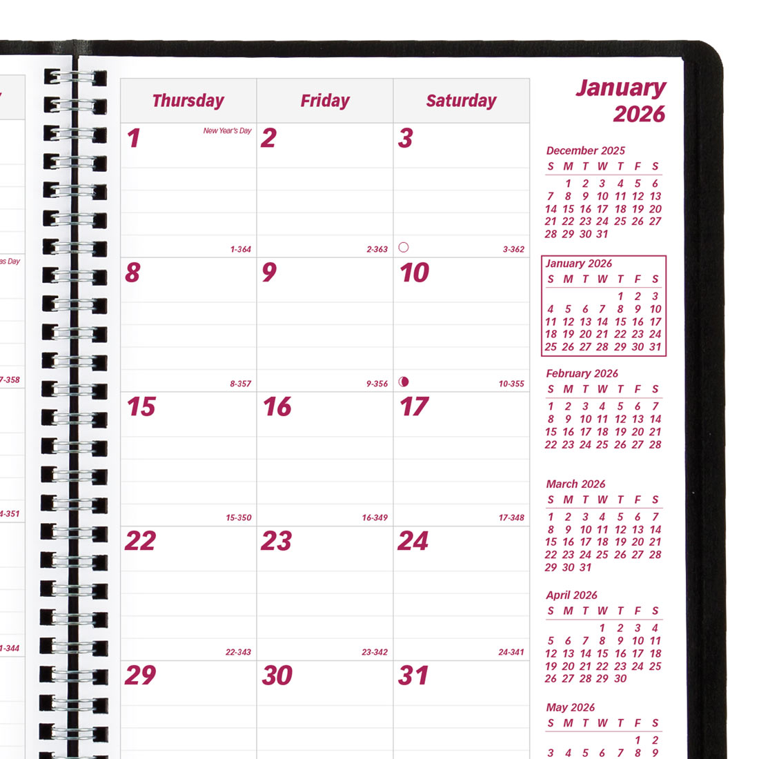 Brownline Essential Monthly Planner, Black, 2026 CB1200.BLK-26