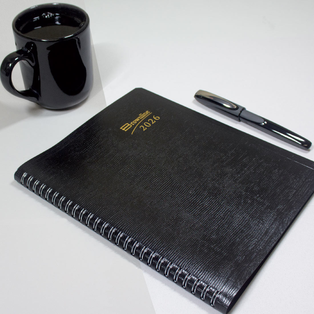 Brownline Essential Monthly Planner, Black, 2026 CB1200.BLK-26