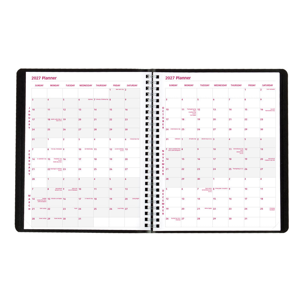 Essential Monthly Planner, 2027, 14 Months CB1200.BLK-27 Brownline