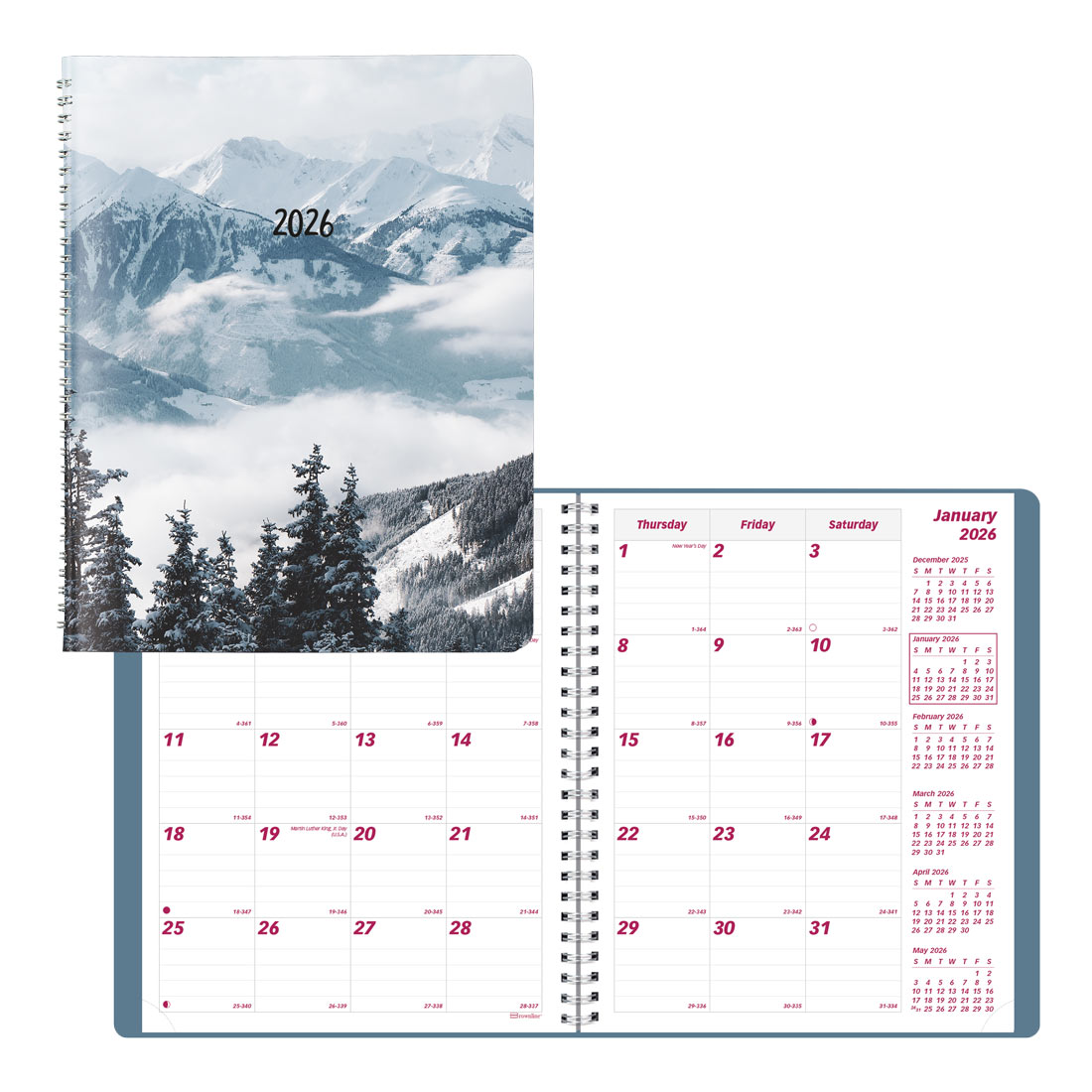 Brownline Mountain Monthly Planner 2026, English CB1200G.03-26