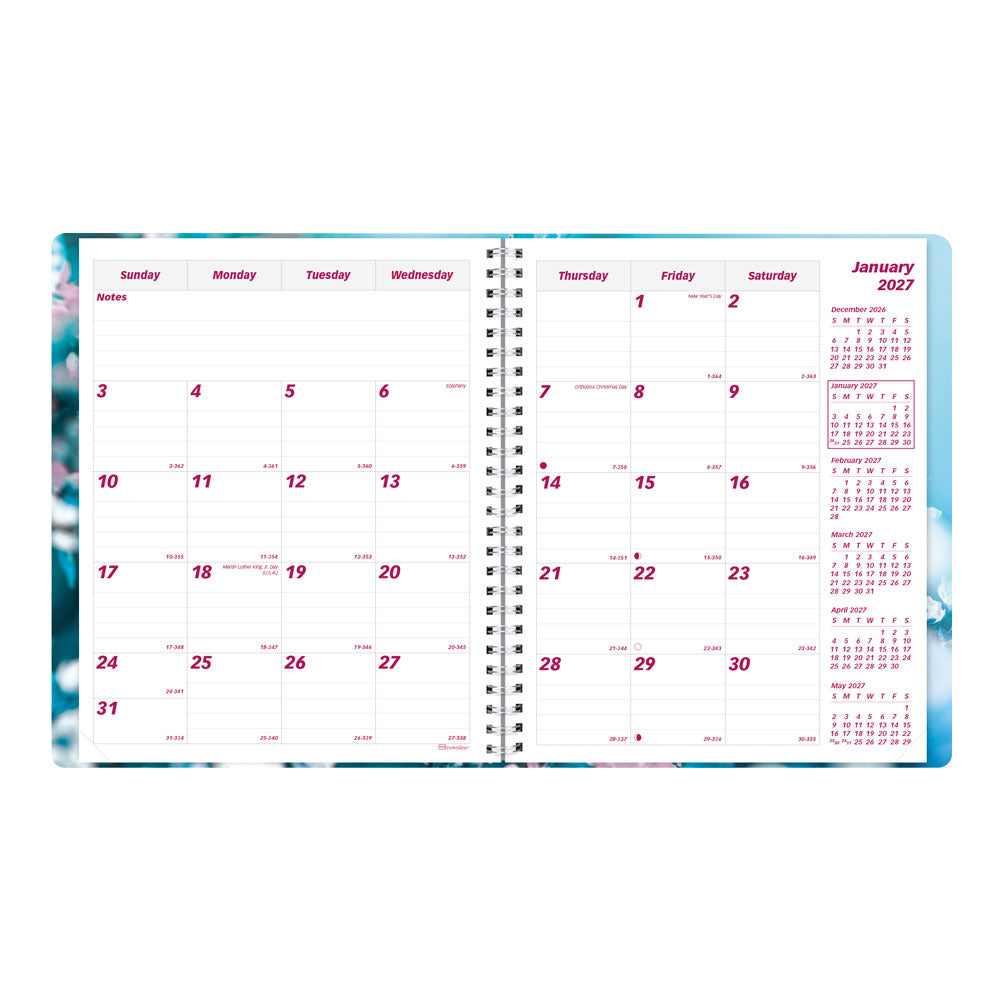 Essential Monthly Planner, 2027, Nature Cherry Blossoms CB1200G.03-27 Brownline#color_cherry-blossoms