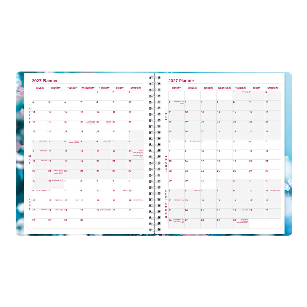 Essential Monthly Planner, 2027, Nature Cherry Blossoms CB1200G.03-27 Brownline#color_cherry-blossoms