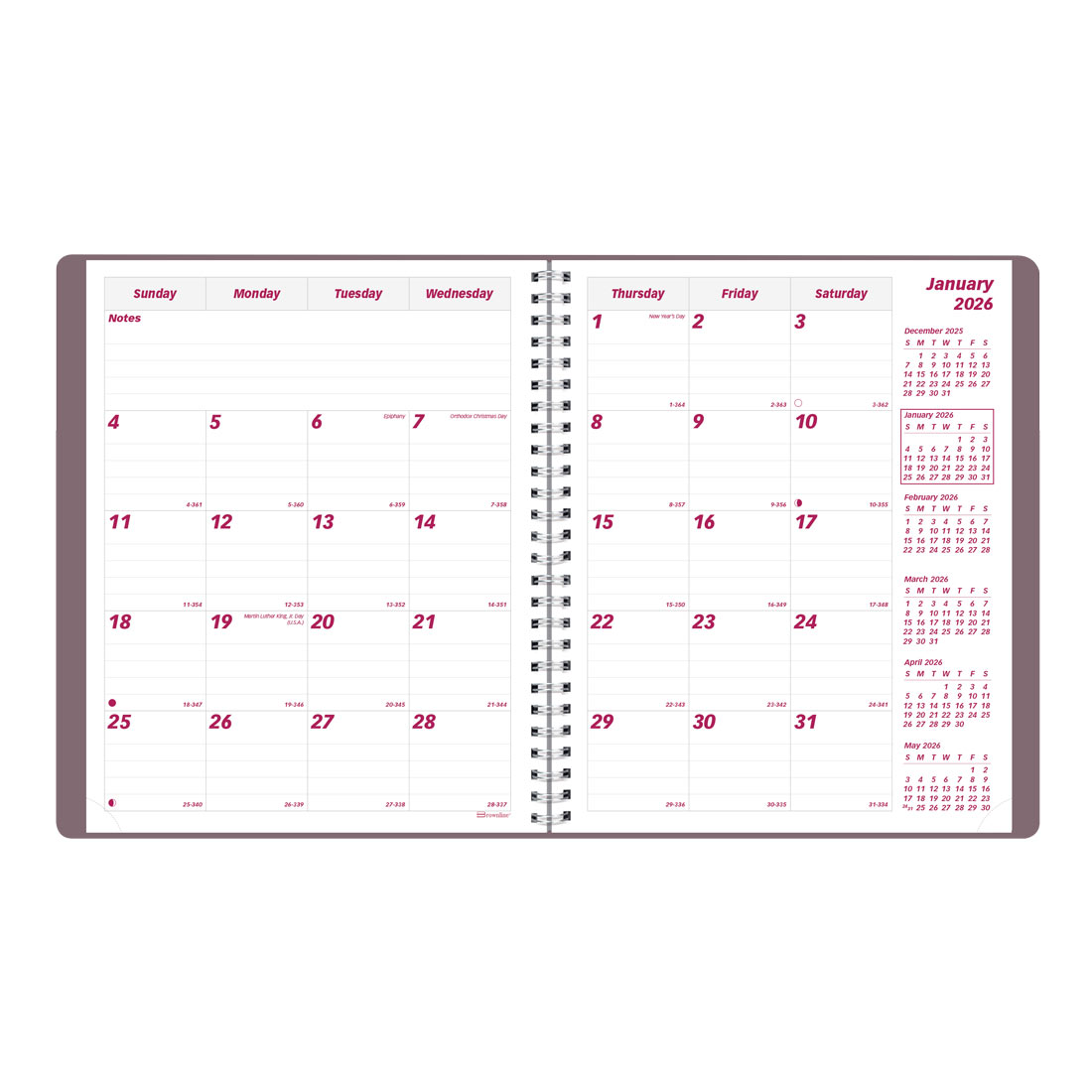 Brownline Mountain Monthly Planner 2026, English CB1200G.04-26