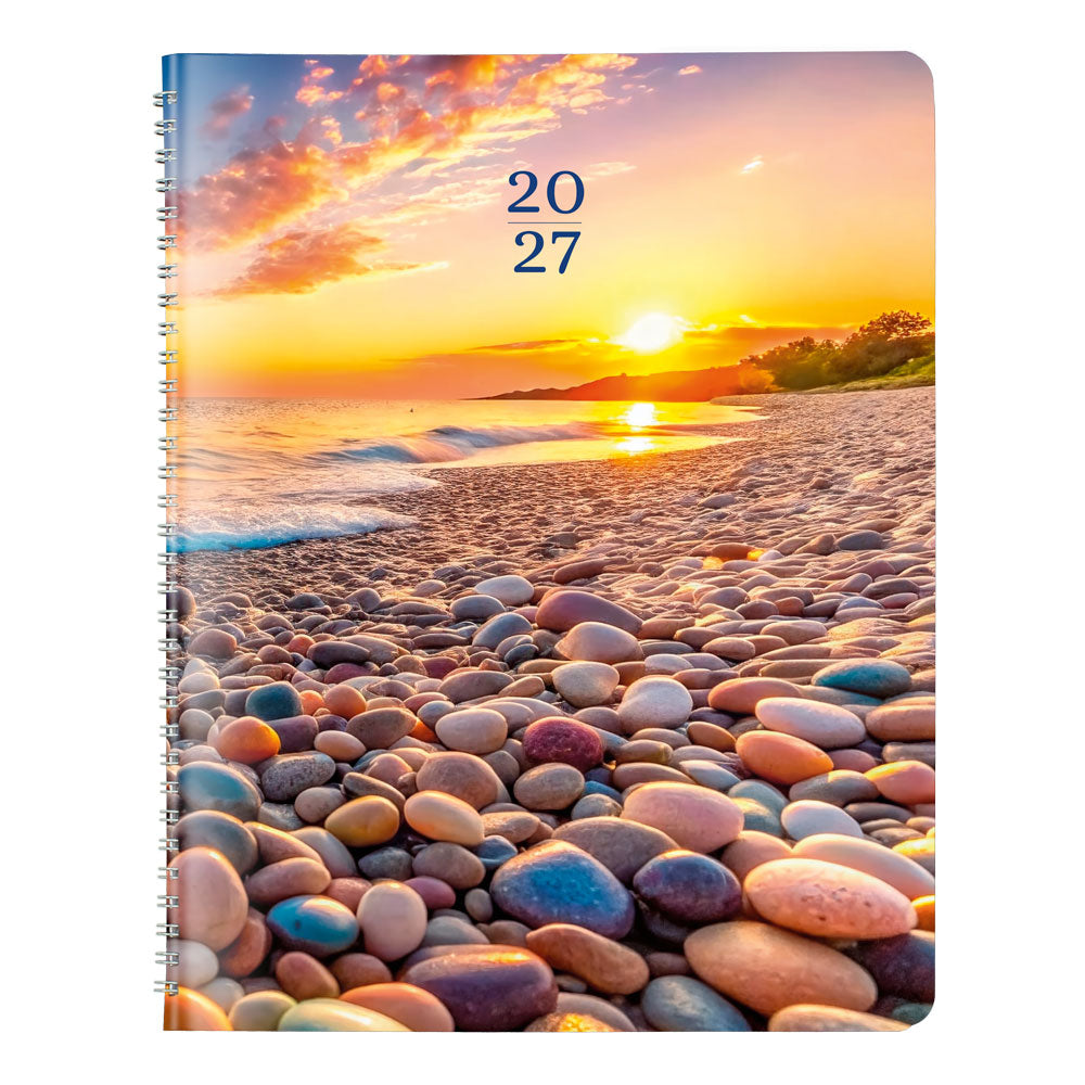 Essential Monthly Planner, 2027, Nature Pebble Beach CB1200G.04-27 Brownline#color_pebble-beach