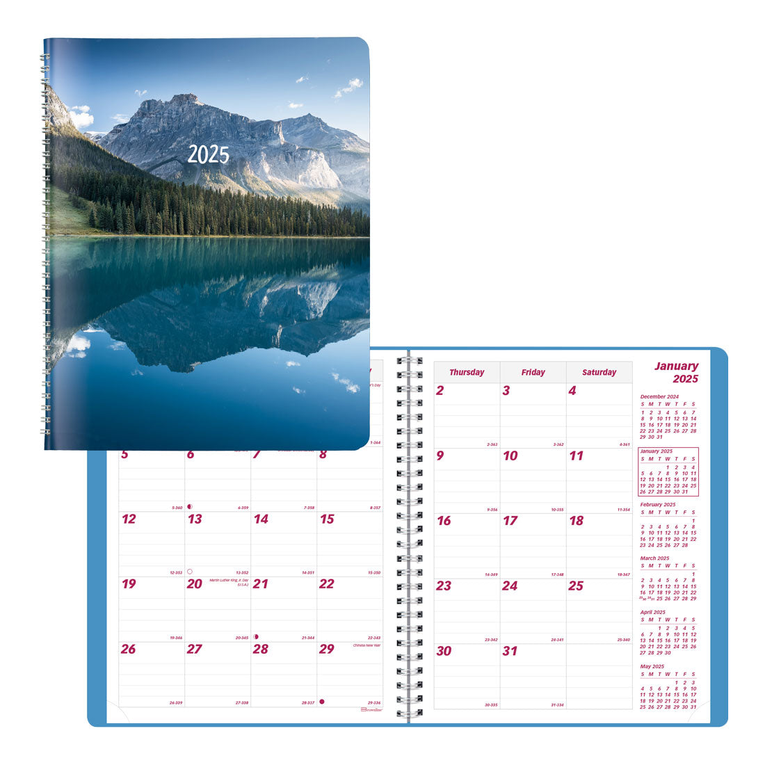 Mountain Monthly Planner 2025, English, CB1200G.04#color_mountain-blue