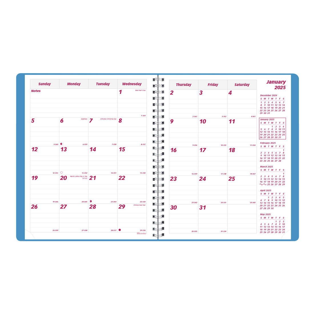 Mountain Monthly Planner 2025, English, CB1200G.04#color_mountain-blue