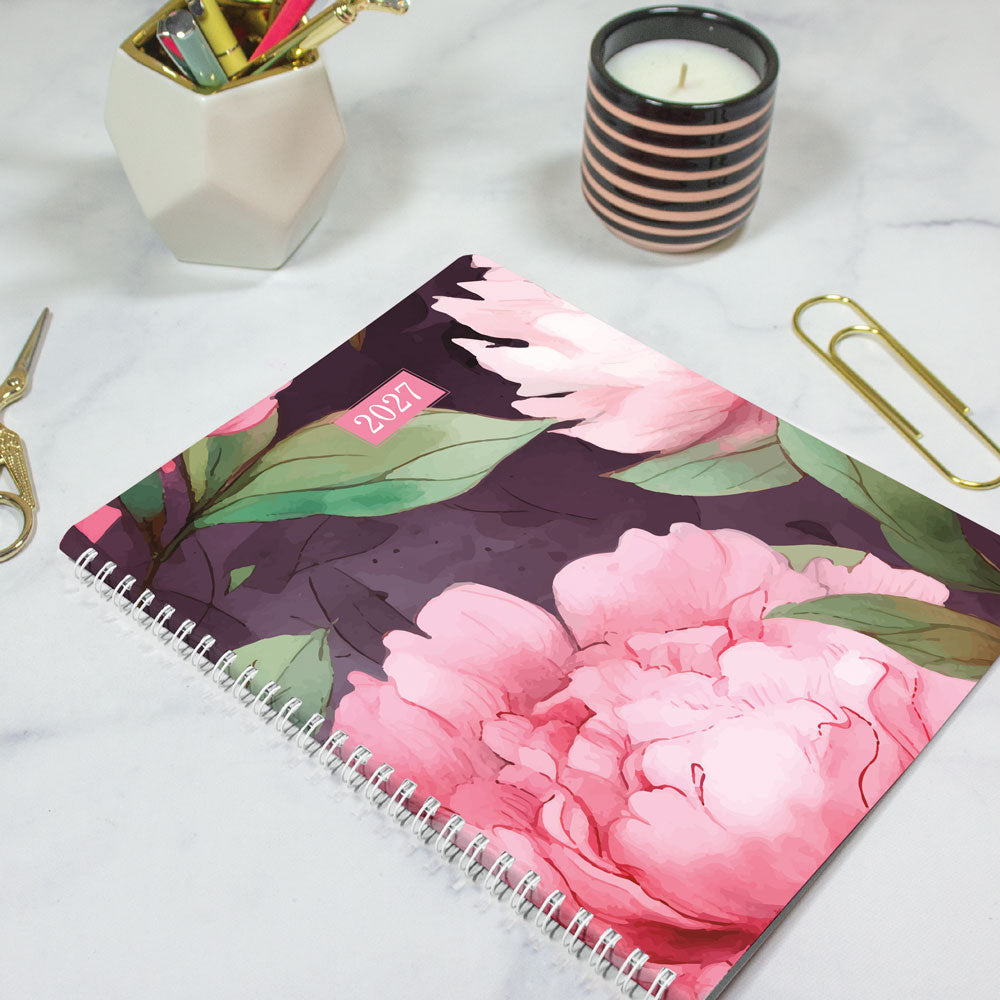 Pink Monthly Planner, 2027, 14 Months CB1200G.05-27 Brownline