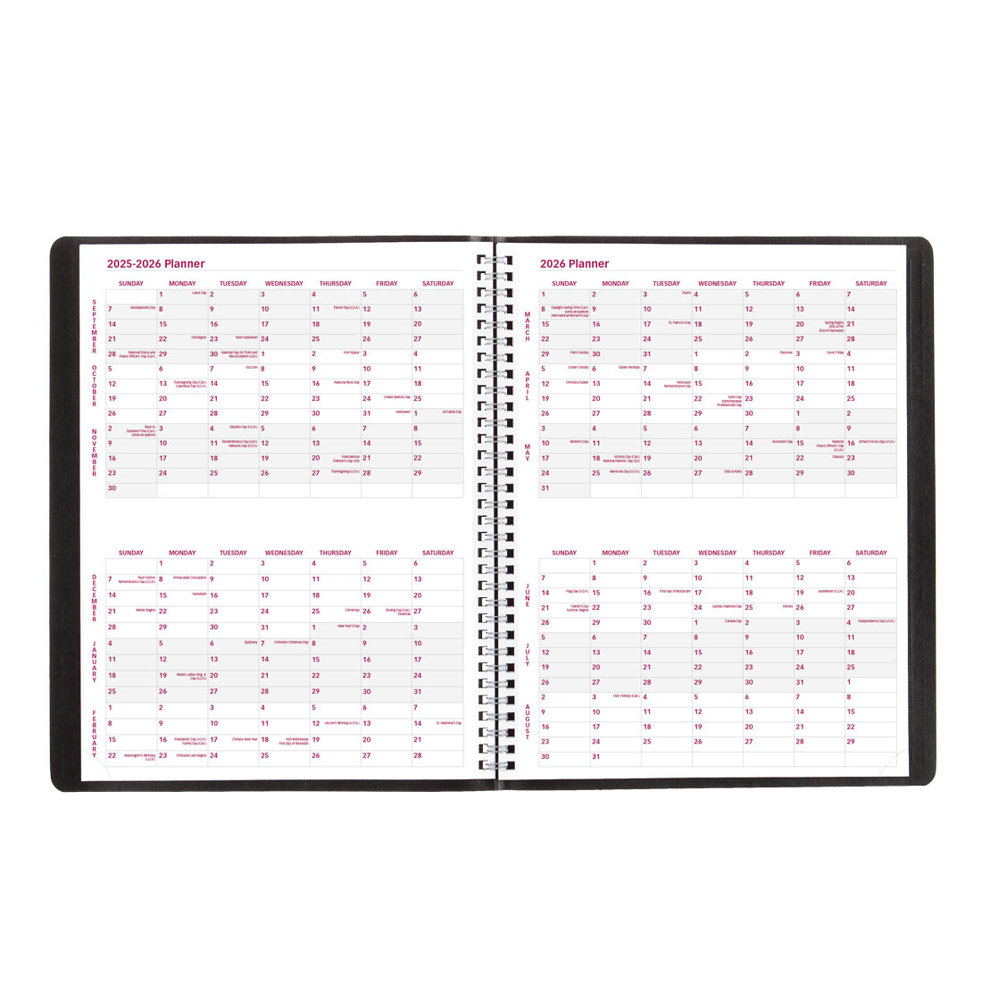 Brownline Essential Monthly Planner, Black, 2026 CB1260.BLK-26