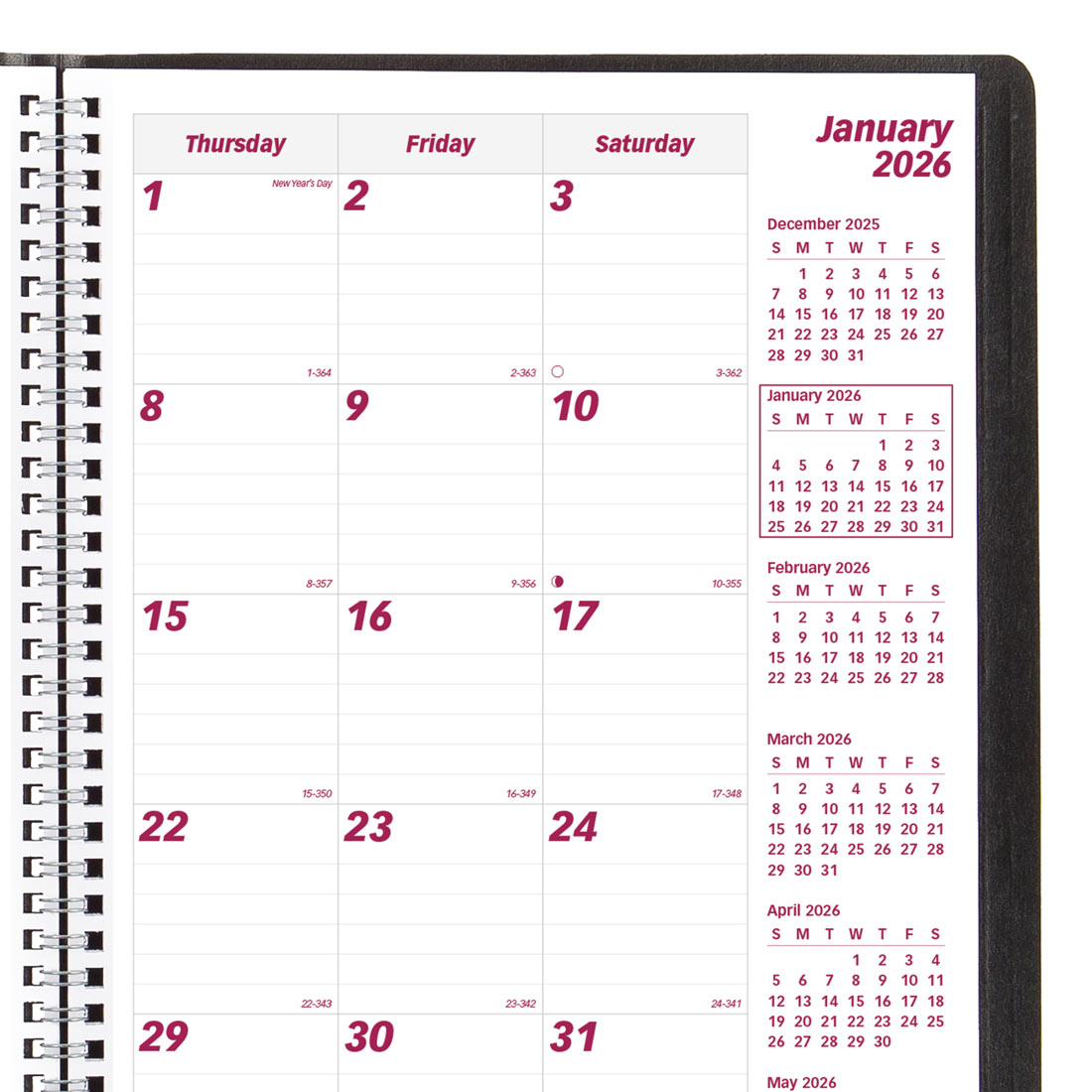 Brownline Essential Monthly Planner, Black, 2026 CB1260.BLK-26