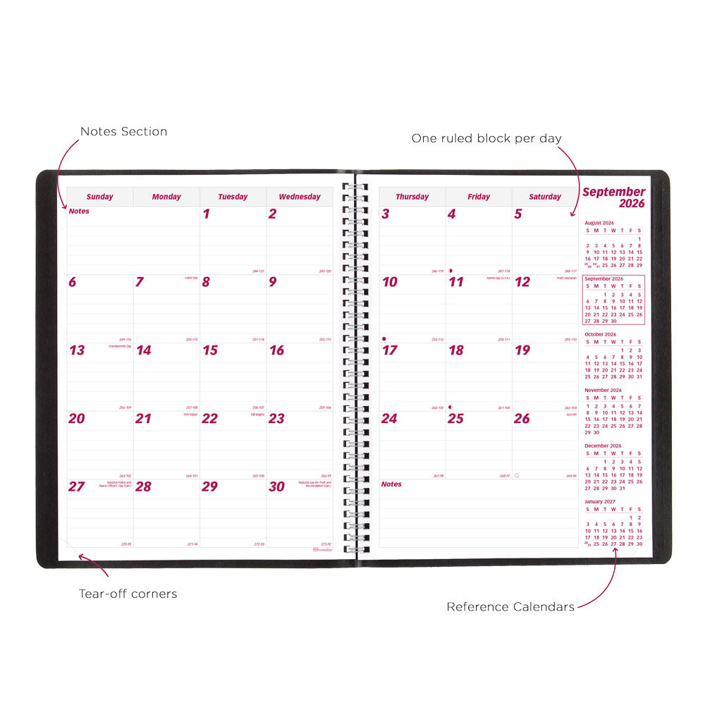 Essential Monthly Planner, 2027, 16 Months CB1260.BLK-27 Brownline