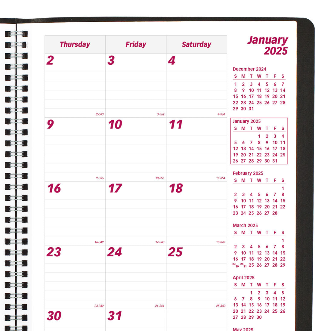 Essential Monthly Planner 2025, English, Black, CB1262.BLK