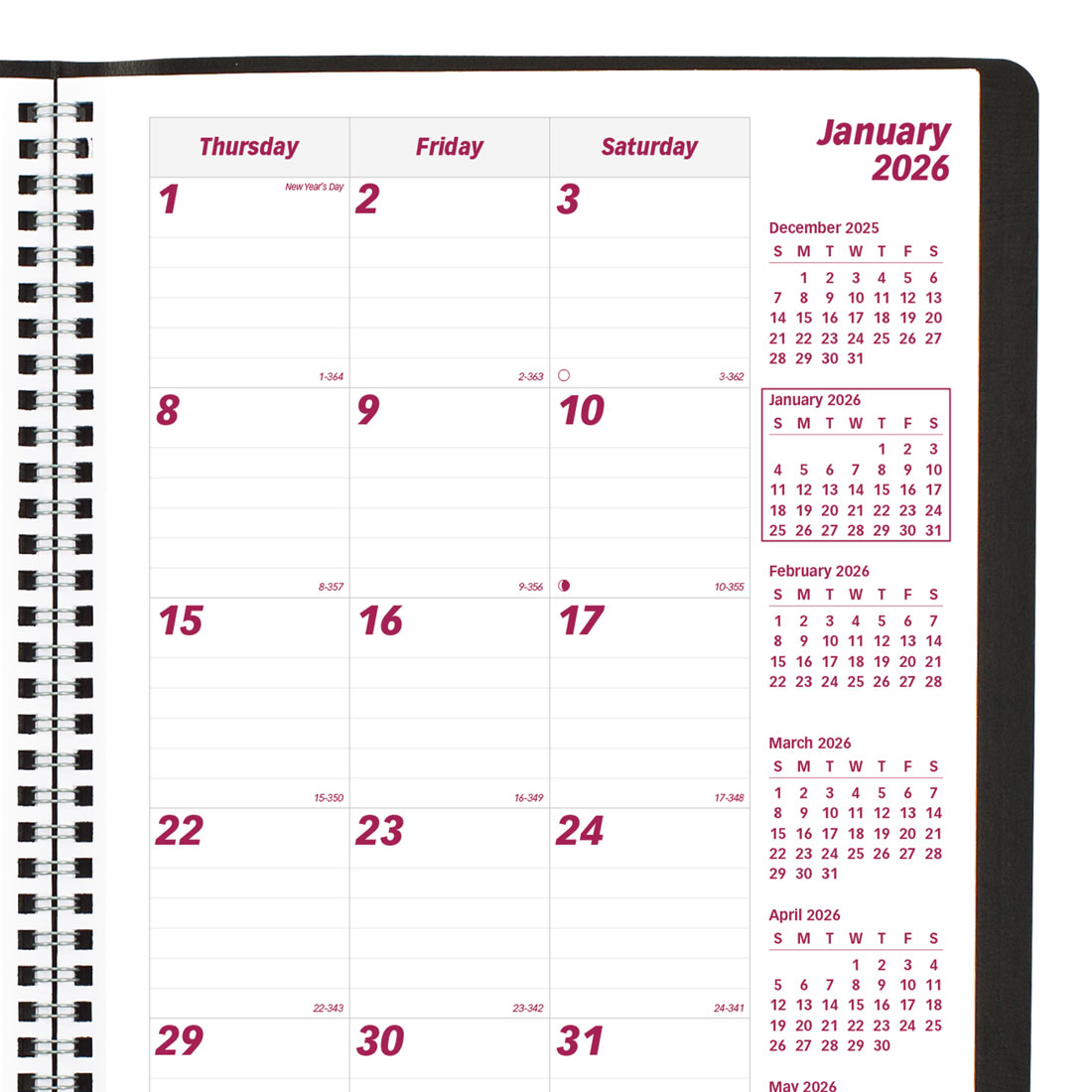 Brownline Essential Monthly Planner, Black, 2026 CB1262.BLK-26