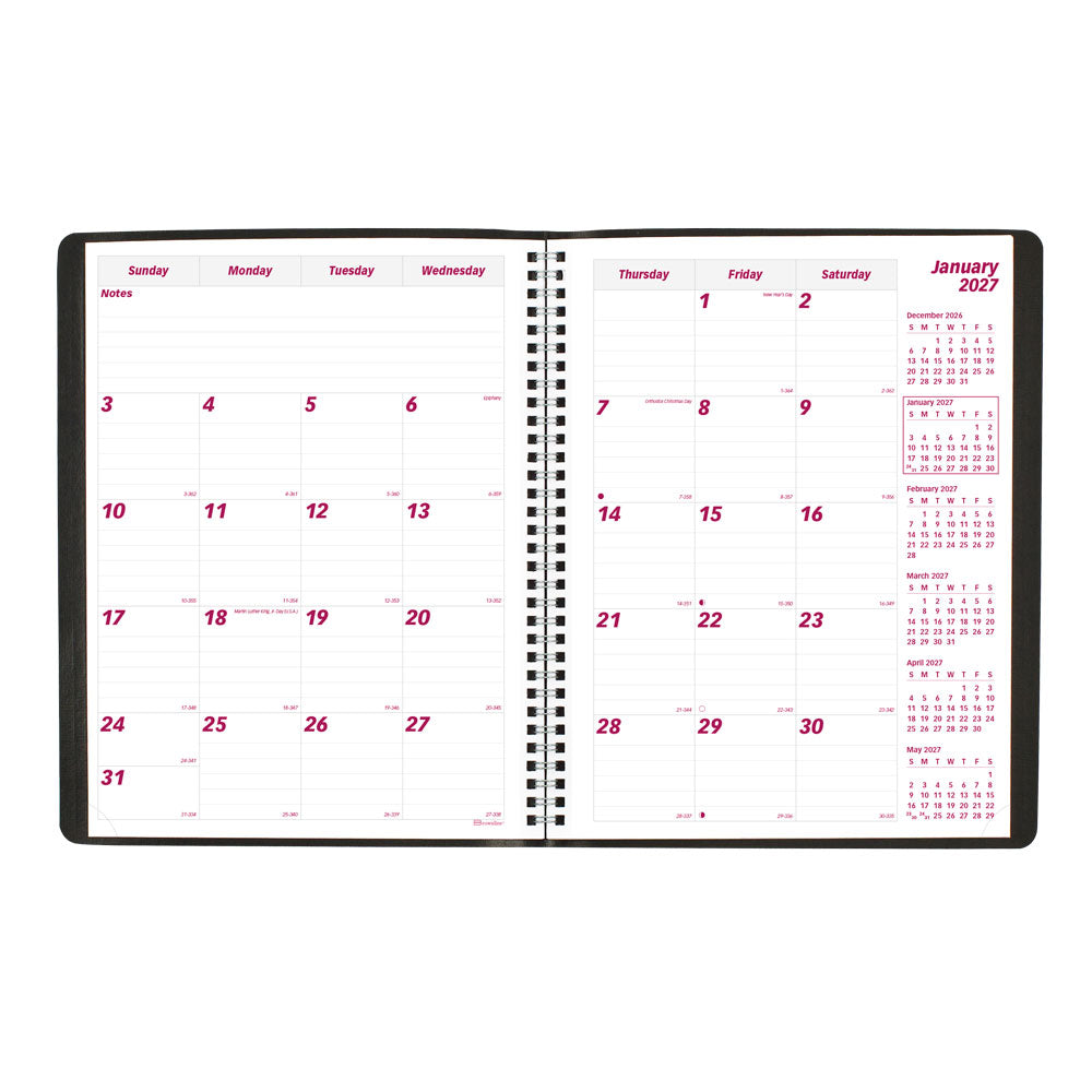 Essential Monthly Planner, 2027, 14 Months CB1262.BLK-27 Brownline