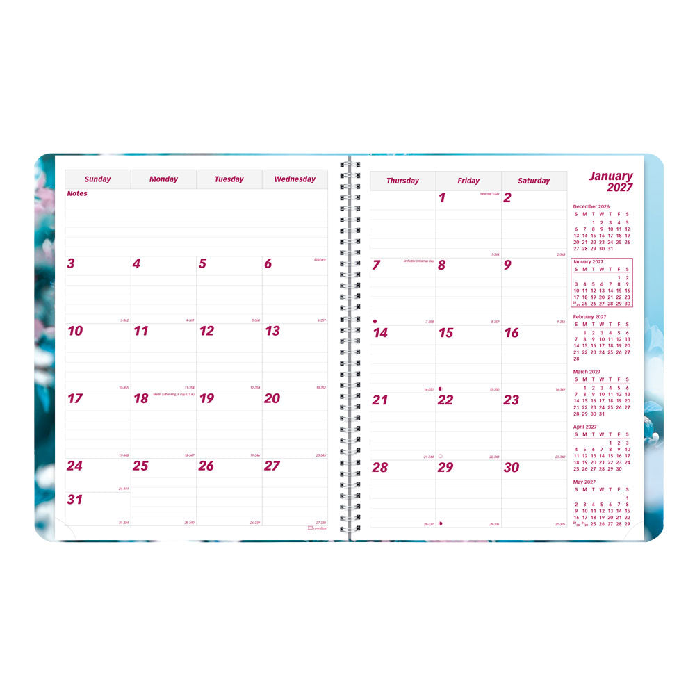 Essential Monthly Planner, 2027, Nature Cherry Blossoms CB1262G.03-27 Brownline#color_cherry-blossoms