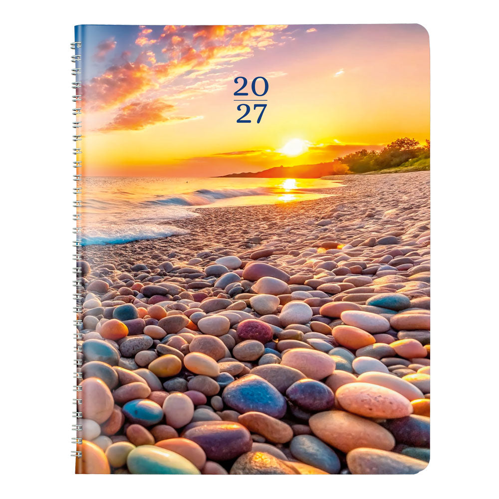 Essential Monthly Planner, 2027, Nature Pebble Beach CB1262G.04-27 Brownline#color_pebble-beach