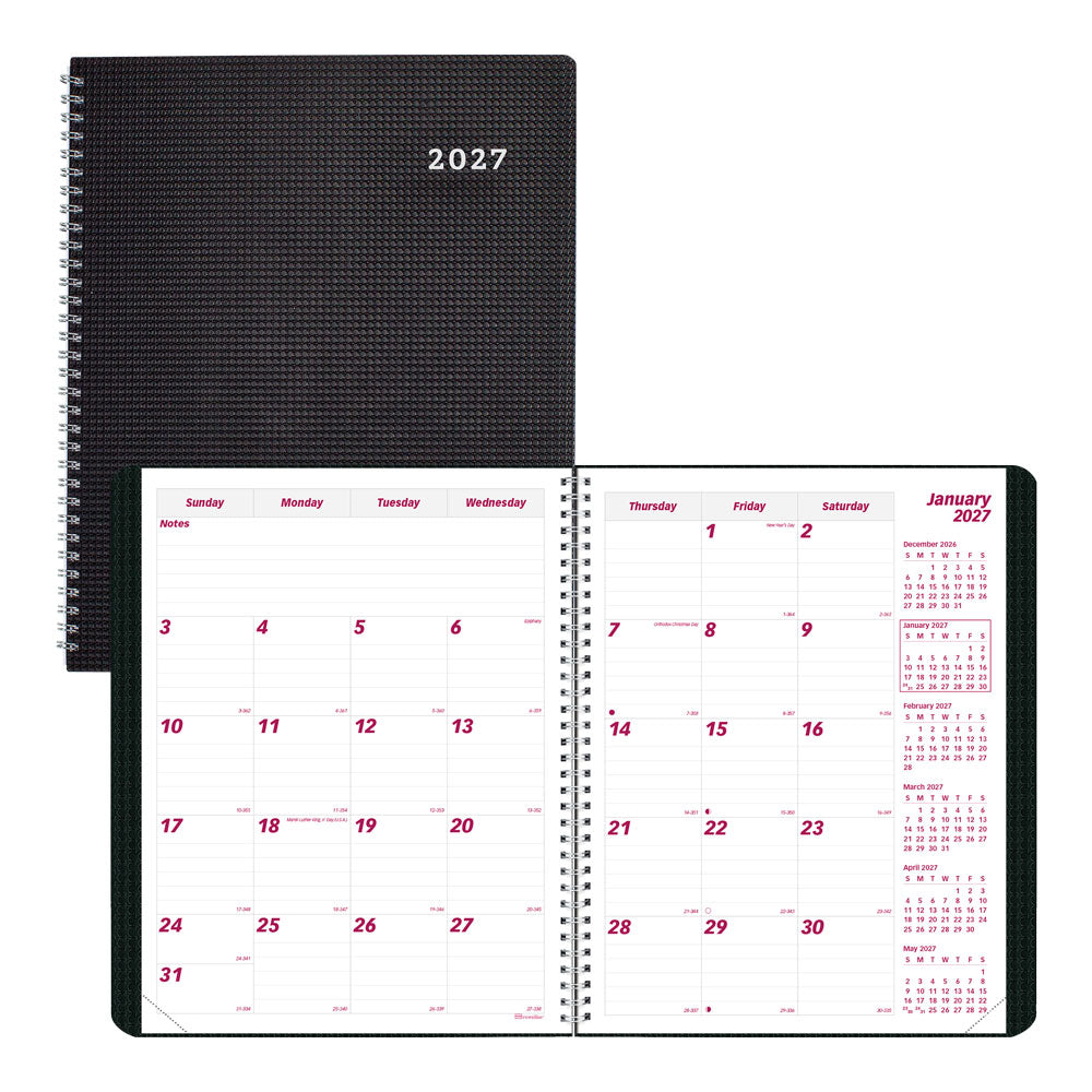 DuraFlex Monthly Planner, 2027, 14 Months CB1262V.BLK-27 Brownline
