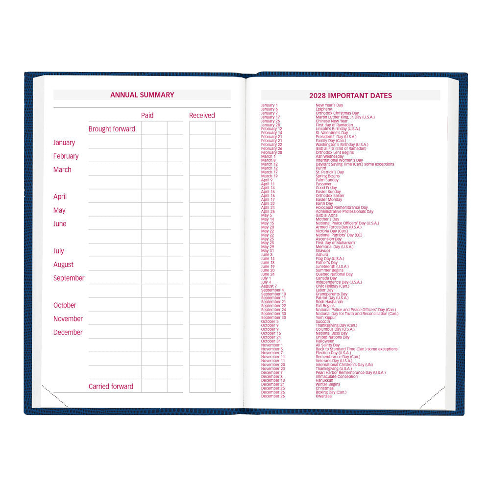 Traditional Daily Appointment Book, 2027, Assorted CB301.ASX-27 Brownline